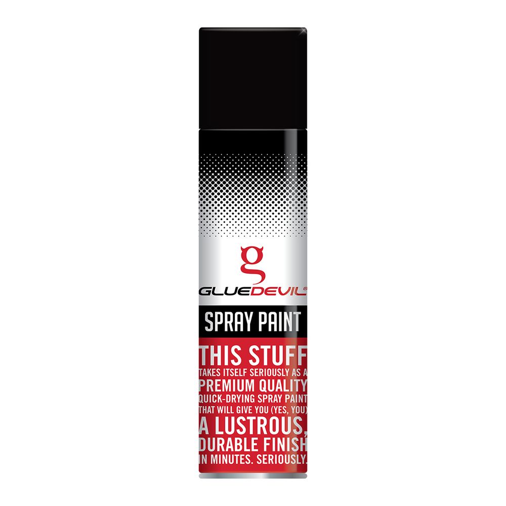 GLUEDEVIL SPRAY PAINT 300ML BUMPER BLACK