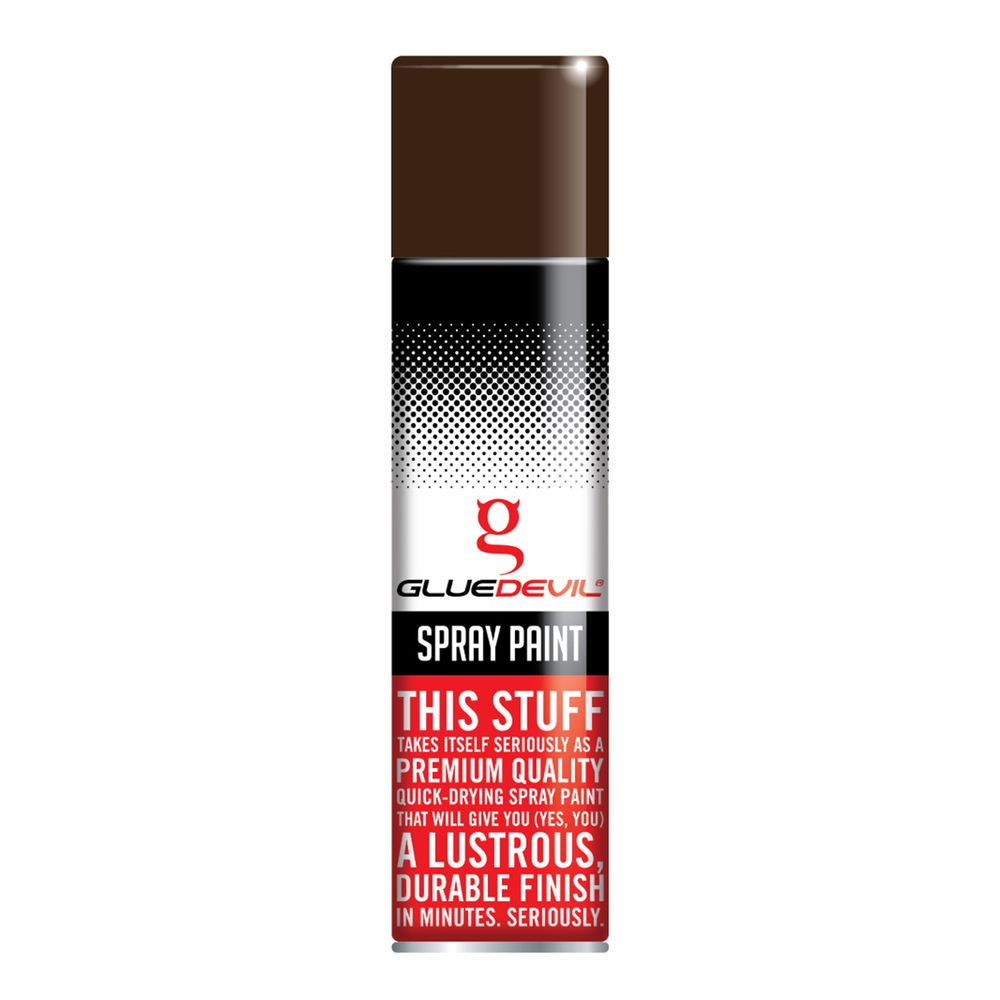 GLUEDEVIL SPRAY PAINT 300ML DARK BROWN
