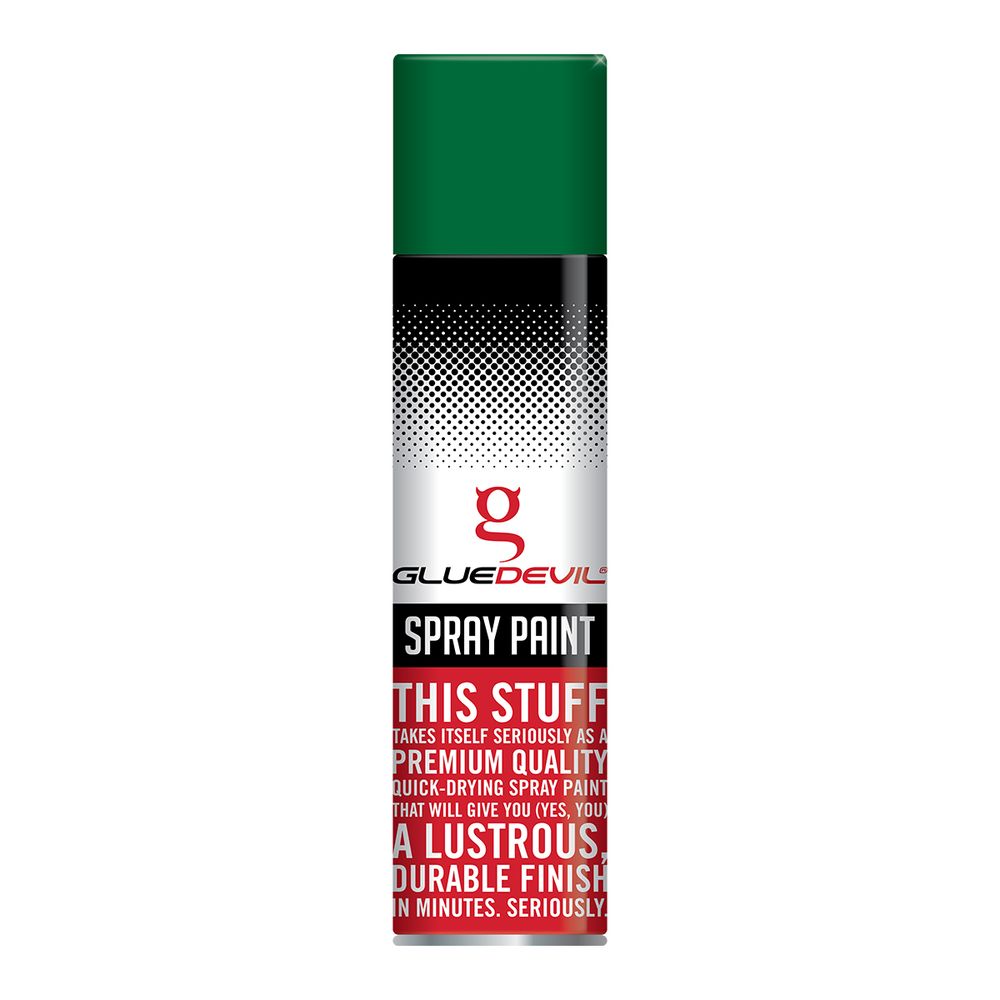 GLUEDEVIL SPRAY PAINT 300ML GRASS GREEN
