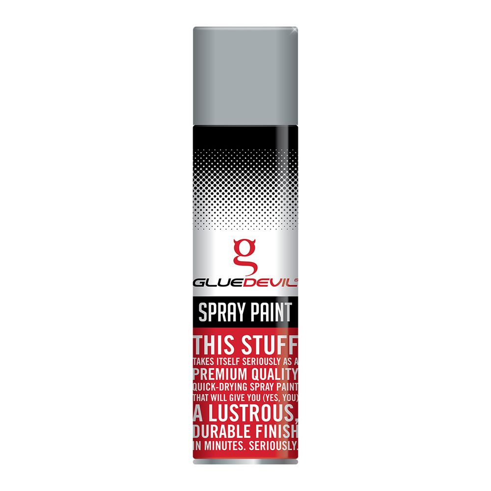 GLUEDEVIL SPRAY PAINT 300ML METALLIC ALUMINIUM