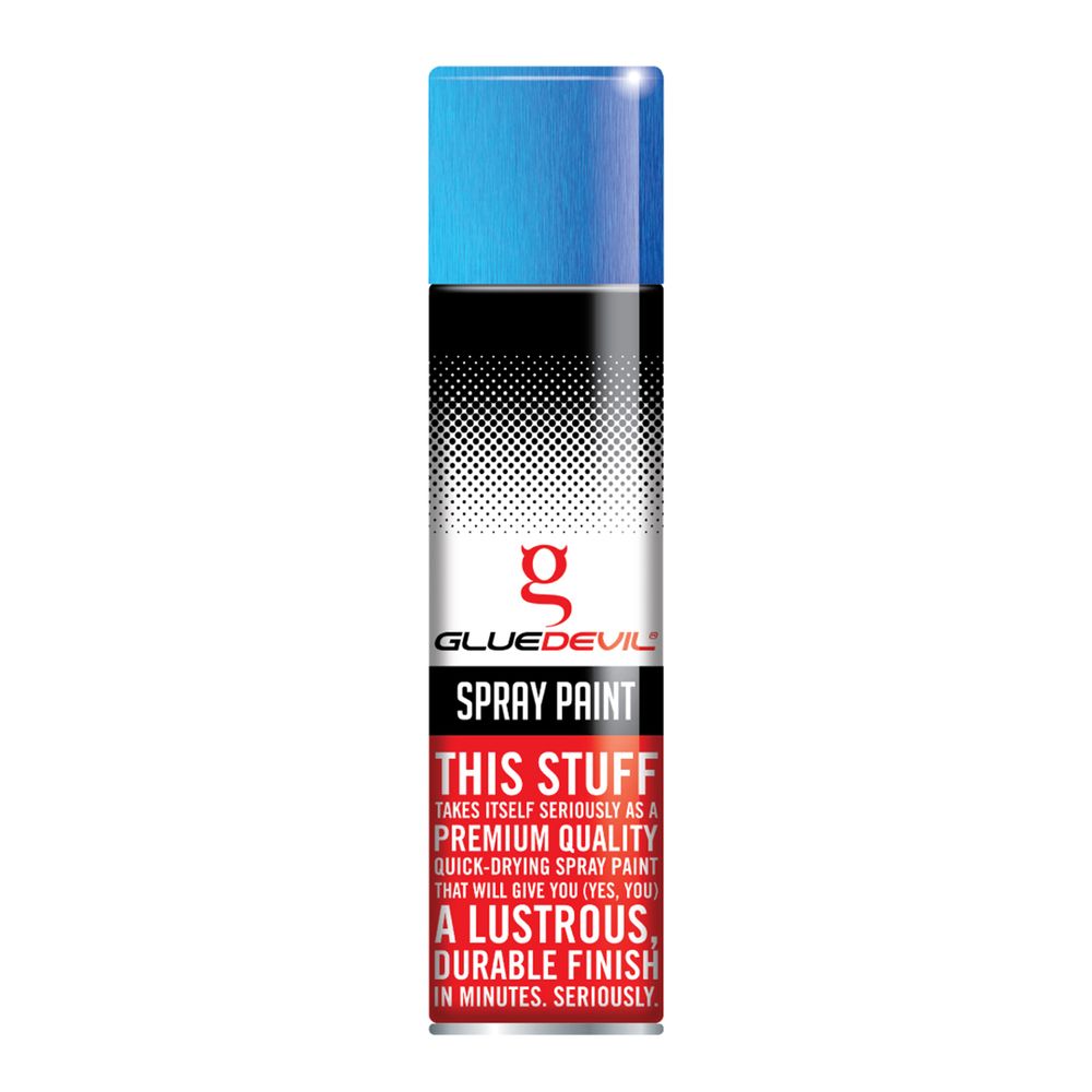 GLUEDEVIL SPRAY PAINT 300ML METALLIC LIGHT BLUE