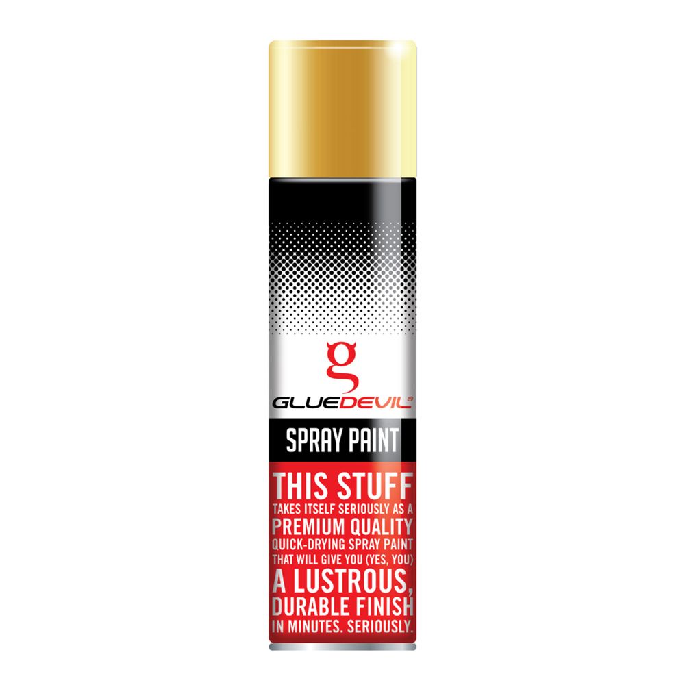 GLUEDEVIL SPRAY PAINT 300ML METALLIC SUPER GOLD