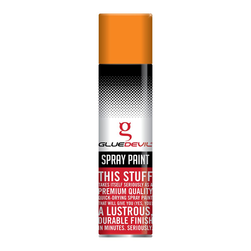 GLUEDEVIL SPRAY PAINT 300ML FLUORESCENT ORANGE