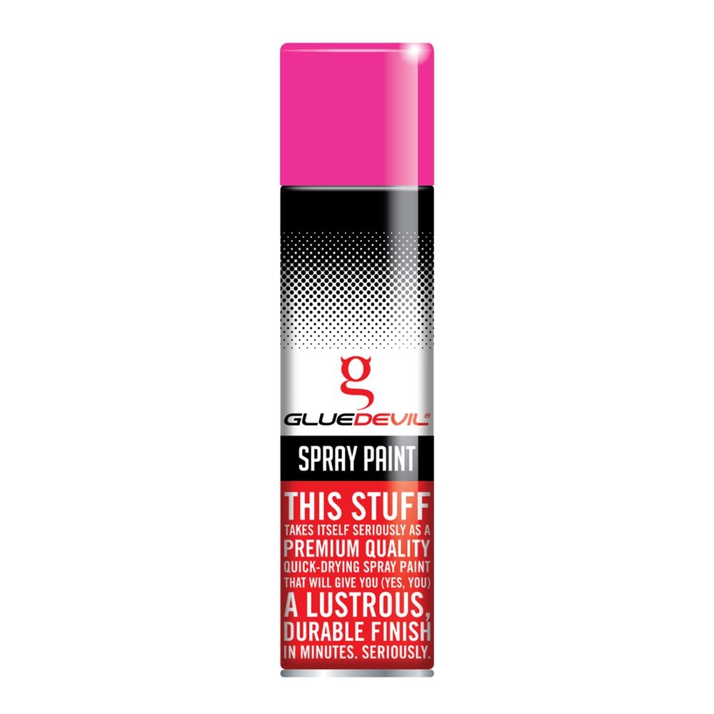 GLUEDEVIL SPRAY PAINT 300ML FLUORESCENT PINK