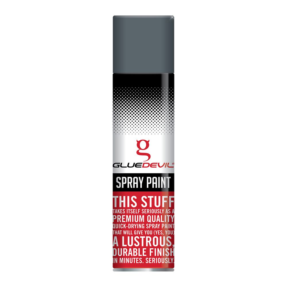 GLUEDEVIL SPRAY PAINT 300ML HAMMER GREY