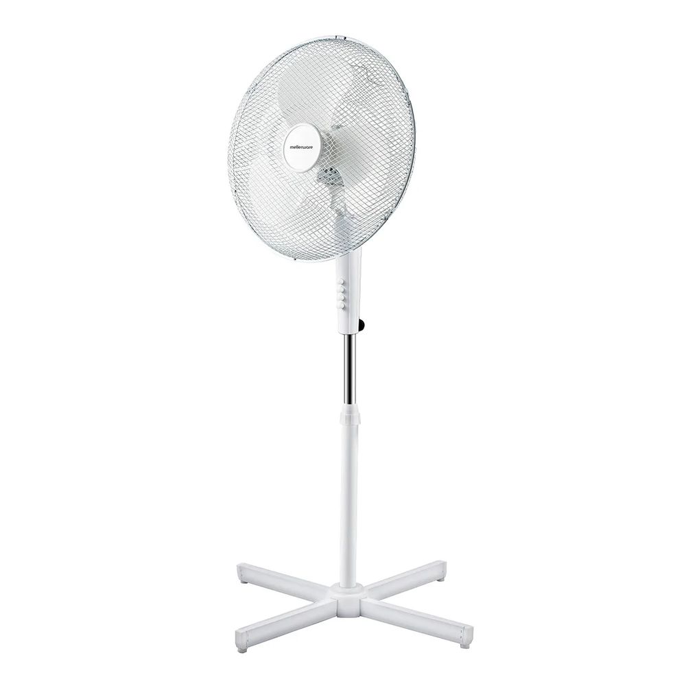 MELLERWARE FAN PEDESTAL PLASTIC 3 SPEED 45W 40CM W