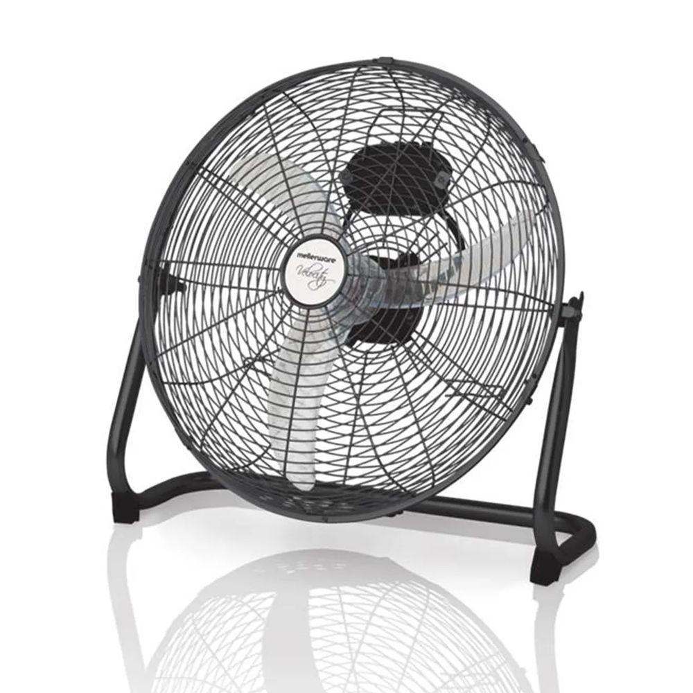 MELLERWARE FAN FLOOR STEEL 3 SPEED 60W 45CM BLACK