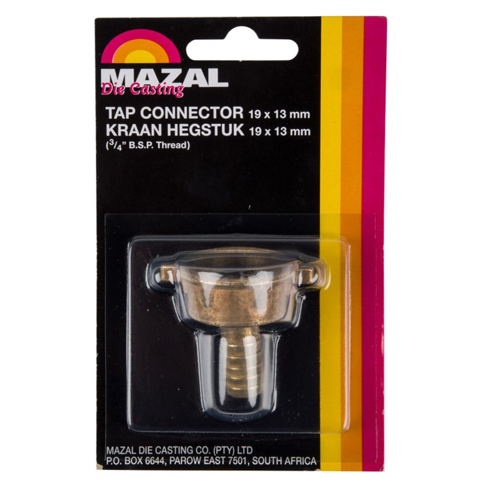 TAP CONNECTOR 19X13MM - 3/4 INCH B.S.P. THREAD