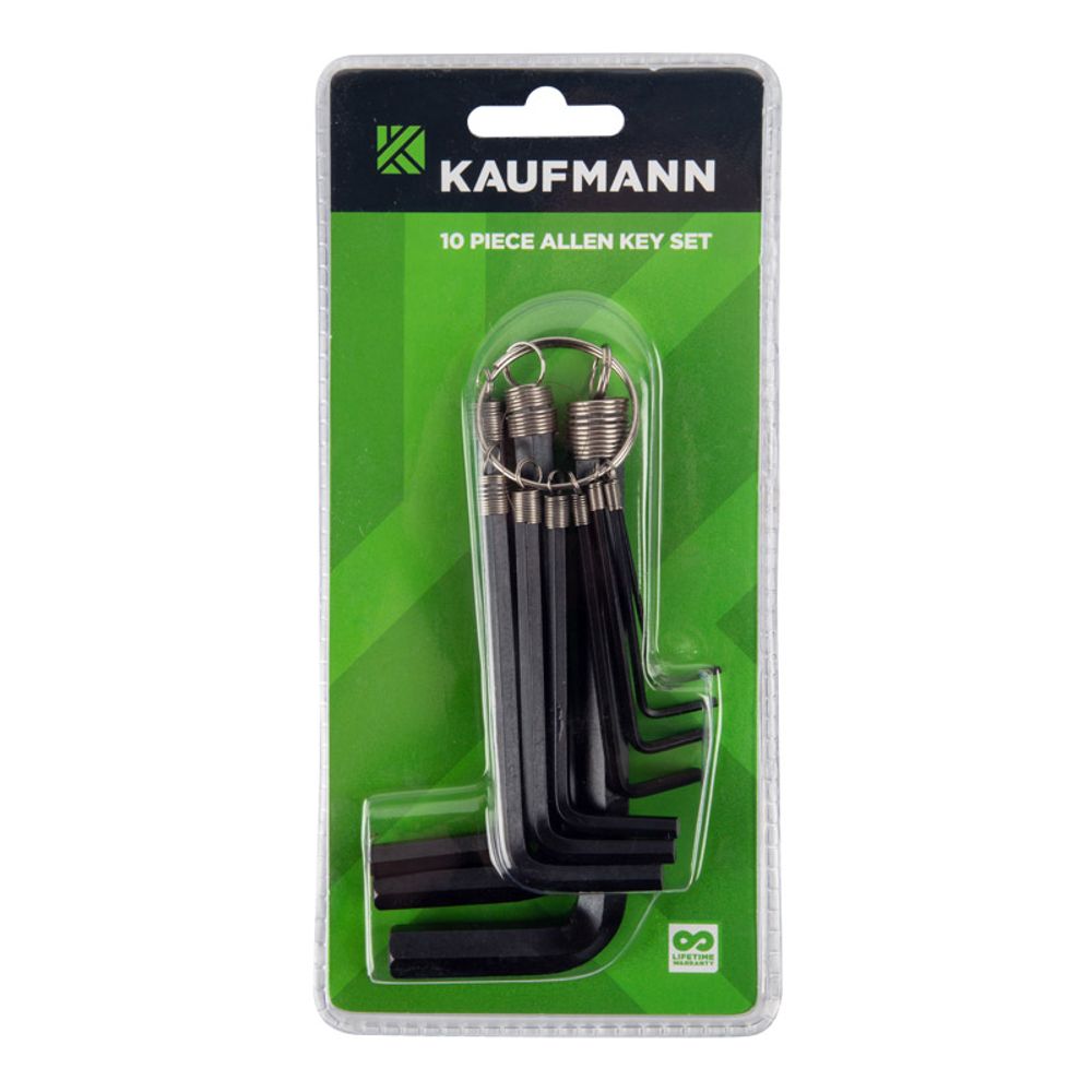 Kaufmann Allen Key Set 10 Pcs 1.5-10mm
