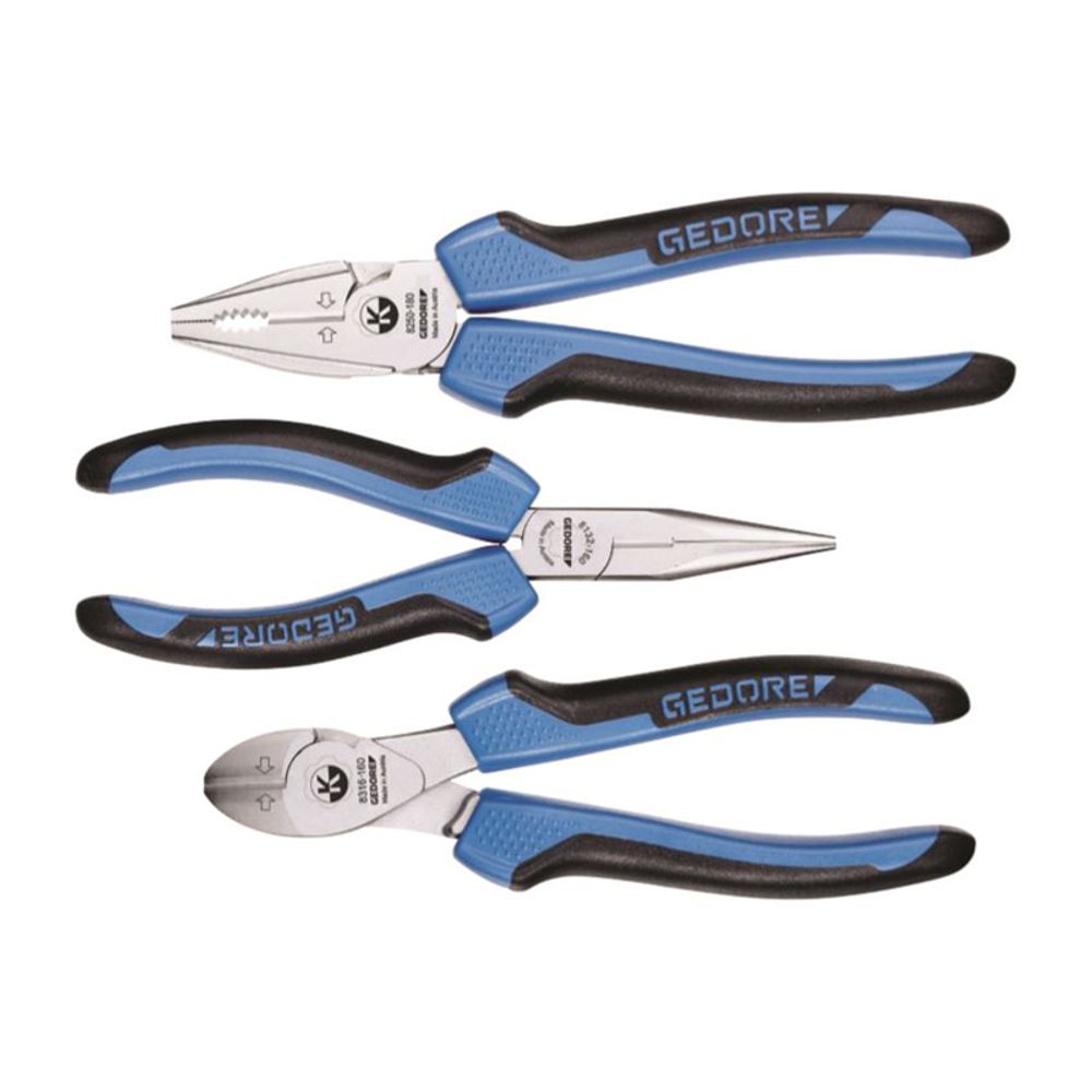 GEDORE Blue 3 Pc Plier Set 8003 Jc