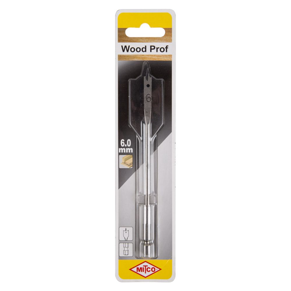 MITCO WOOD FLAT DRILL BIT 6MM
