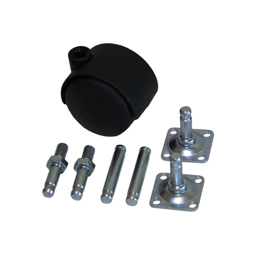 CASLAD Twin Wheel With Fittings 50mm - 2 Pack