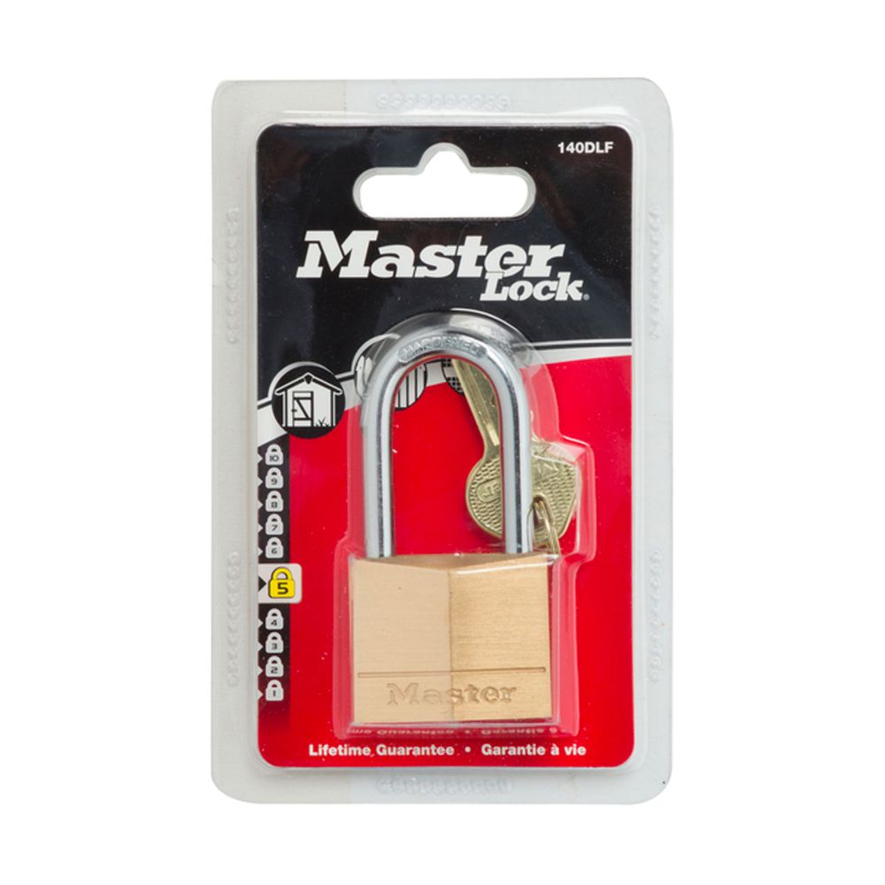 MACKIE MASTER PAD LOCK BRASS 40MM LONG SHACKLE