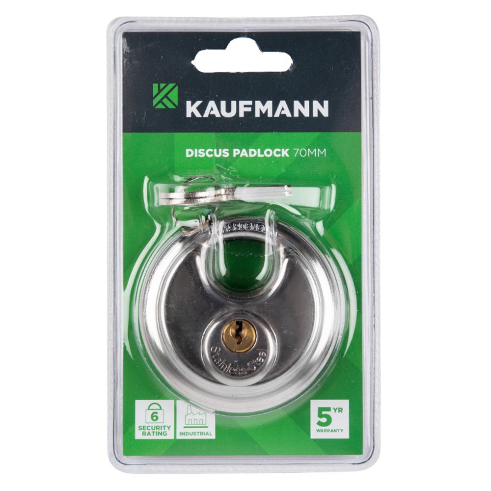 Kaufmann Padlock Discus 70mm S/ Steel