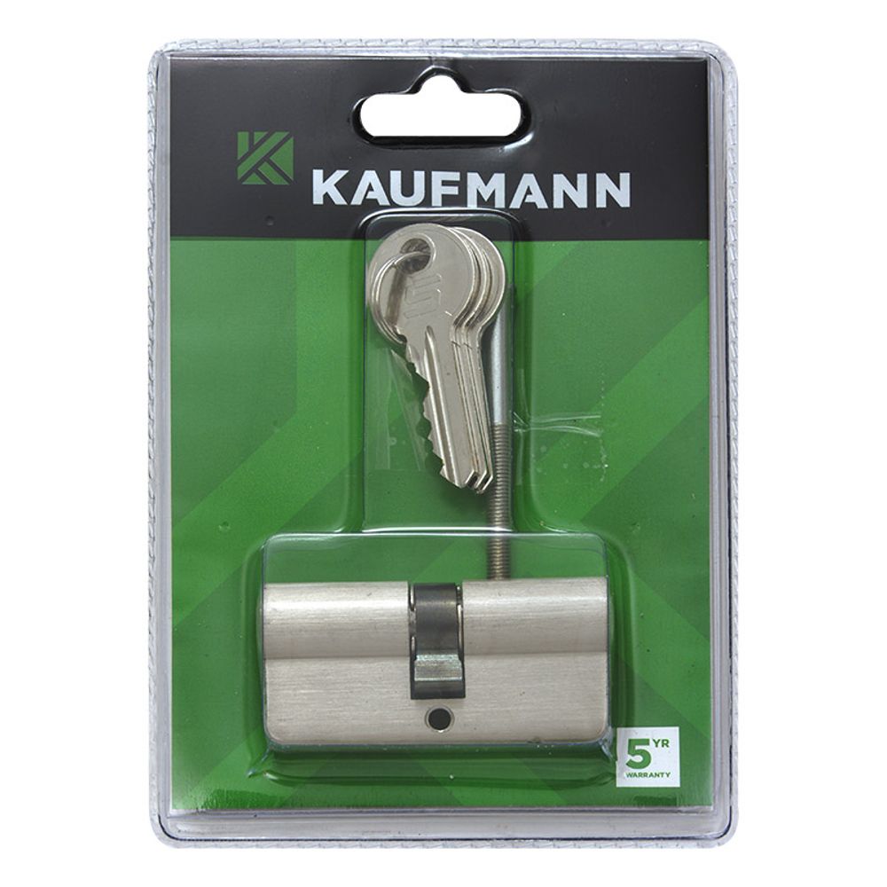 Kaufmann Cylinder Euro Only 65mm Satin Nickel