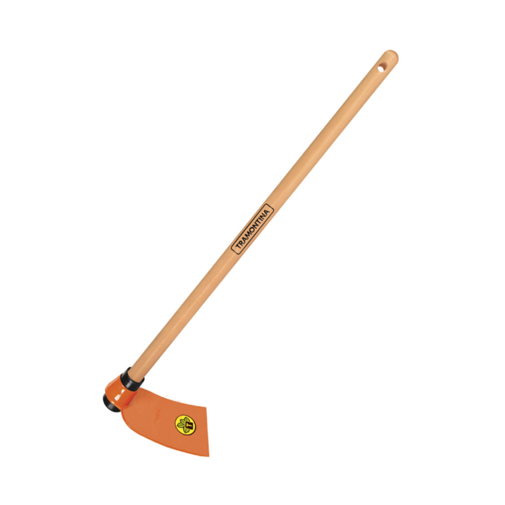 TRAMONTINA Orange Hoe 60cm Tool W/wooden Handle
