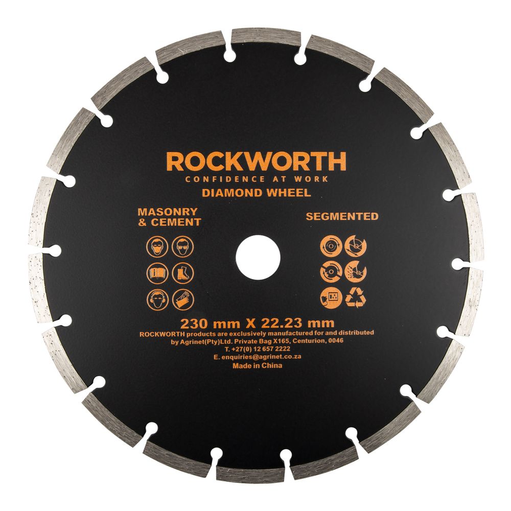 ROCKWORTH Diamond Wheel 230mm Segmented Rim