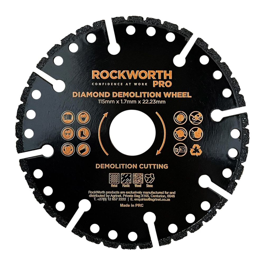 ROCKWORTH Pro Diamond Demolition Wheel 115mm