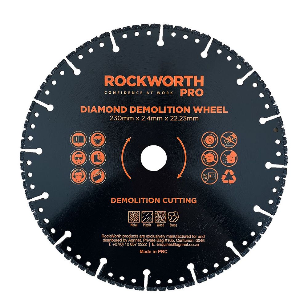ROCKWORTH Pro Diamond Demolition Wheel 230mm