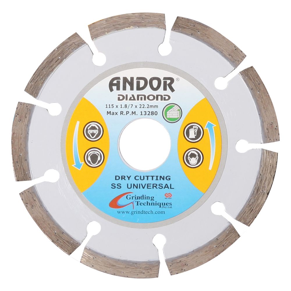 ANDOR DIAMOND DISC SEGMENTED SS 115X1.8MM