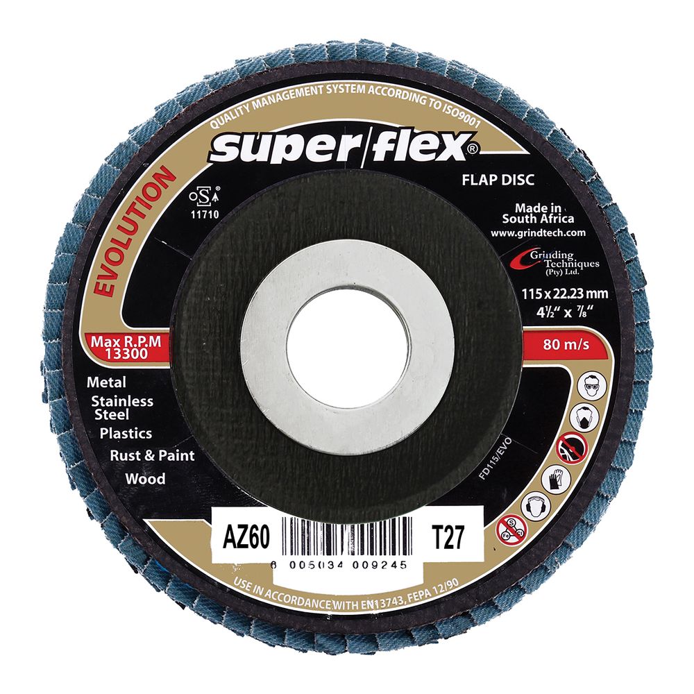 SUPERFLEX FLAP DISC EVOLUTION 115MM AZ60 B