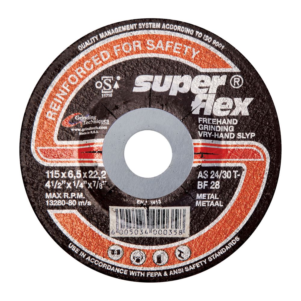 SUPERFLEX Grinding Disc Dome Steel 115x6mm