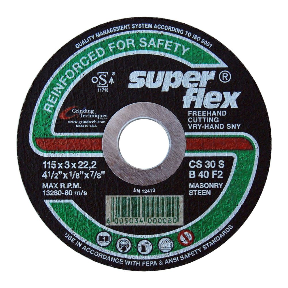 SUPERFLEX Cutting Disc Flat Masonry 115x3mm