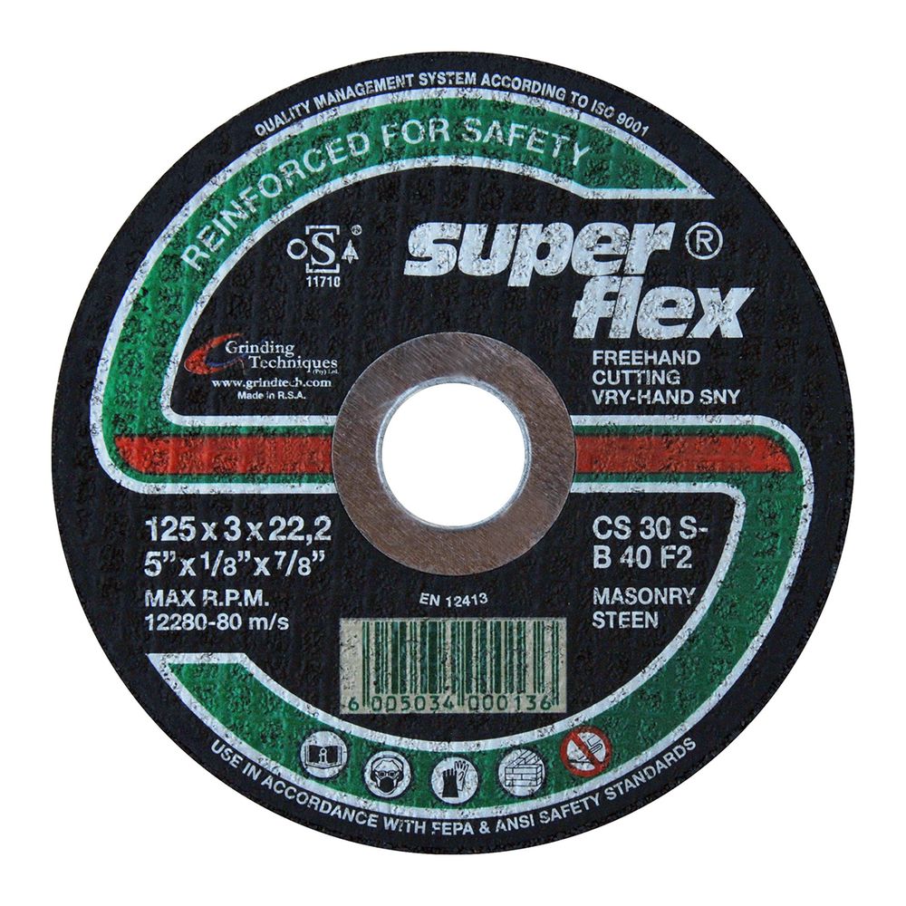 SUPERFLEX Cutting Disc Flat Masonry 125x3mm