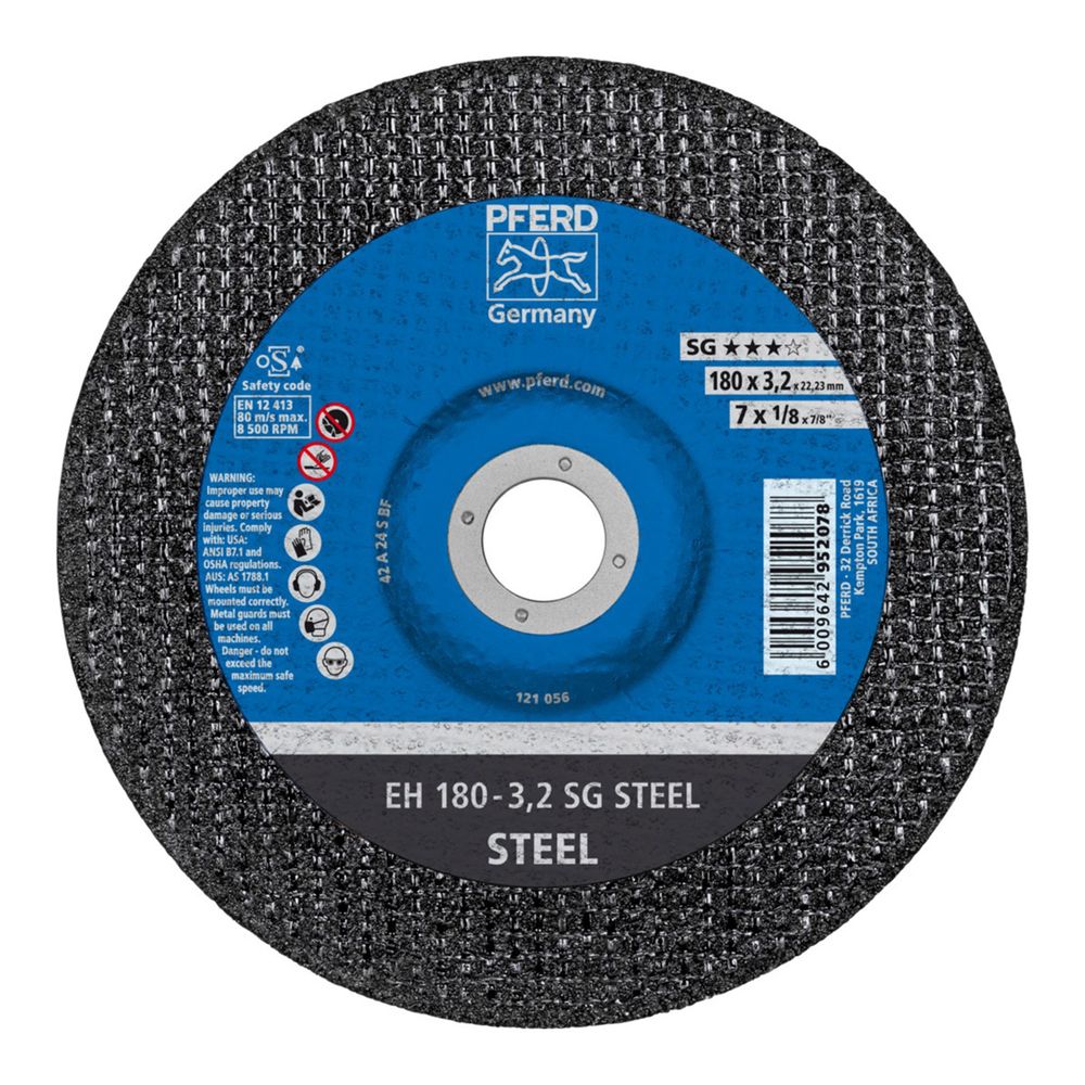 PFERD Cutting Wheel Steel Dome 180mm X3.2mm Sg