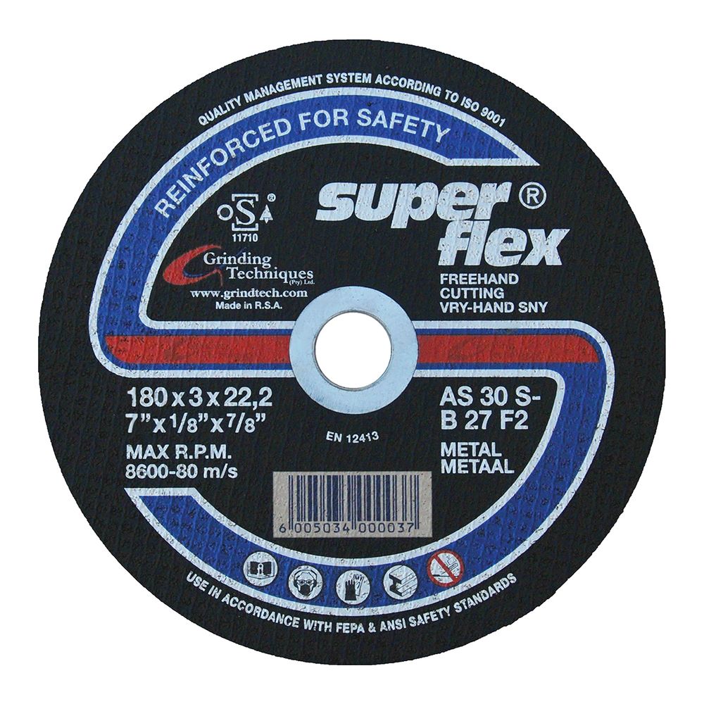 SUPERFLEX Cutting Disc Flat Steel 180x3mm