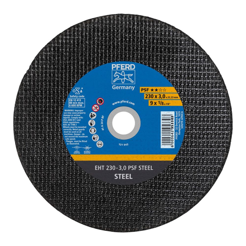 PFERD Cutting Disc Steel Flat 230mm X3mm Psf