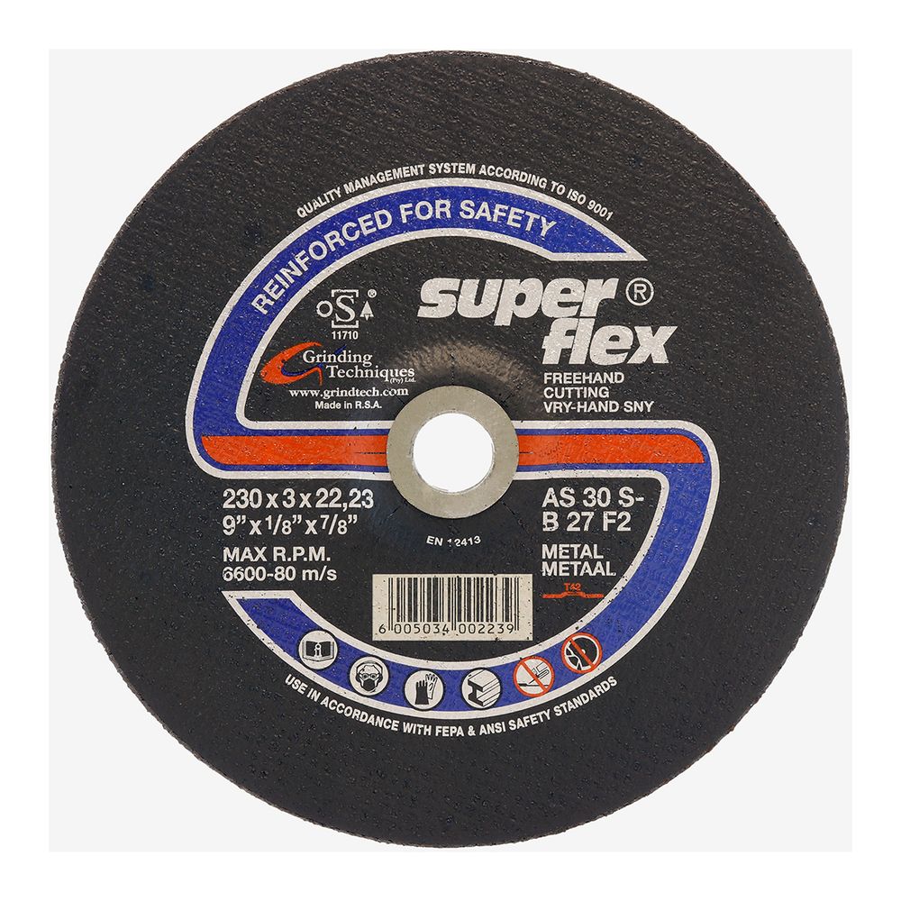 SUPERFLEX Cutting Disc Dome Steel 230x3mm