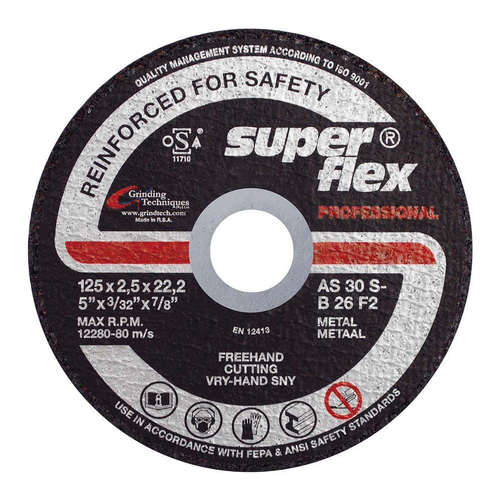 SUPERFLEX Cutting Disc Flat Steel Prof 125x2.5mm