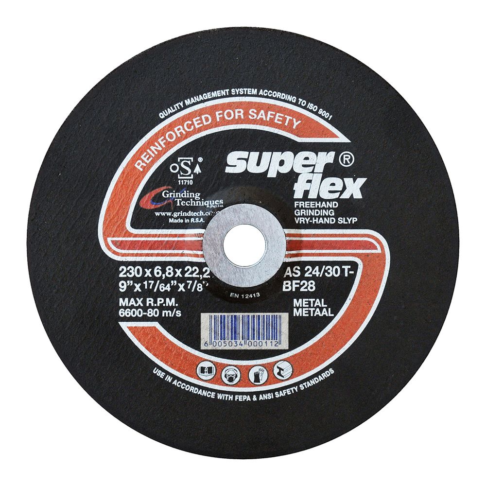 SUPERFLEX Grinding Disc Dome Steel 230x6.8mm
