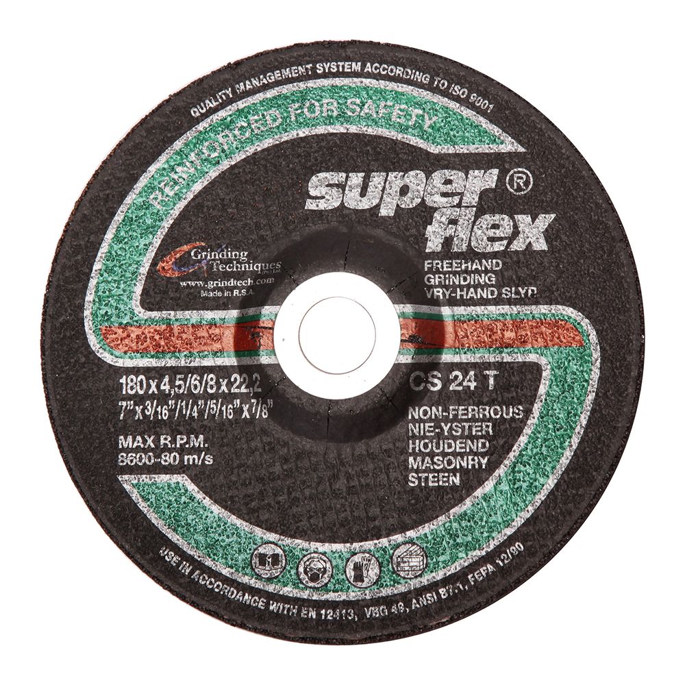 SUPERFLEX GRINDING DISC DOME MASONRY 180X7.2MM