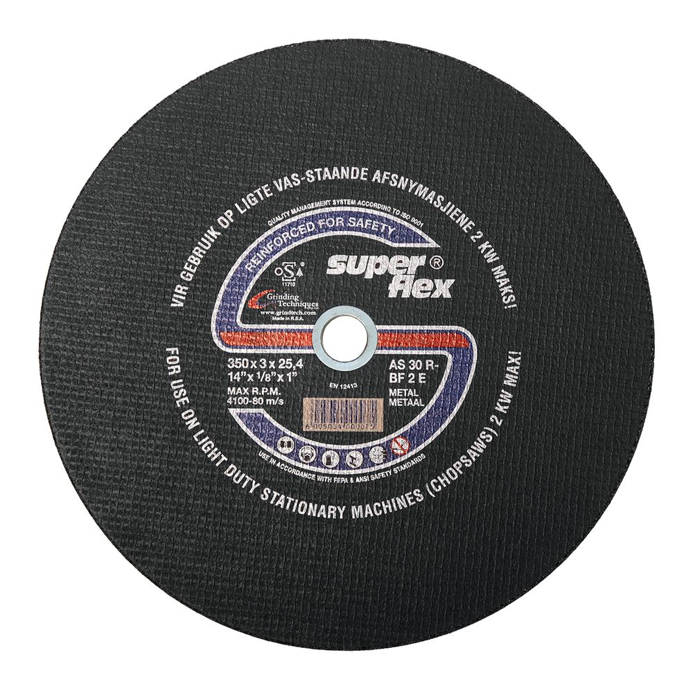 SUPERFLEX CUTTING DISC FLAT STEEL 350X3MM