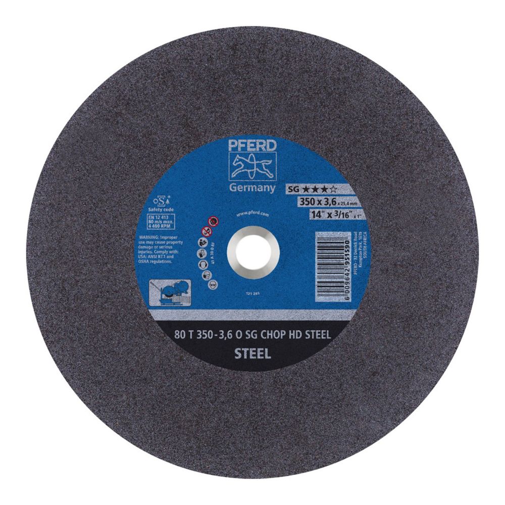 PFERD Cutting Disc Steel 350mm Sg Chop Hd 25.4 Bor