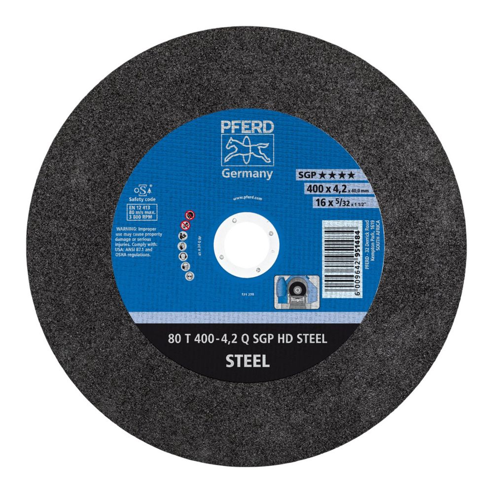 PFERD CUTTING DISC STEEL 400MM SGP HD 40 BORE