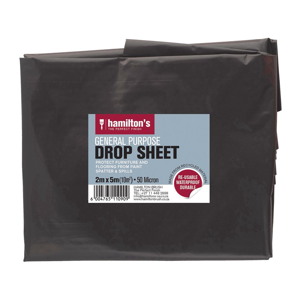 HAMILTONS Plastic Drop Sheet 2mx5m