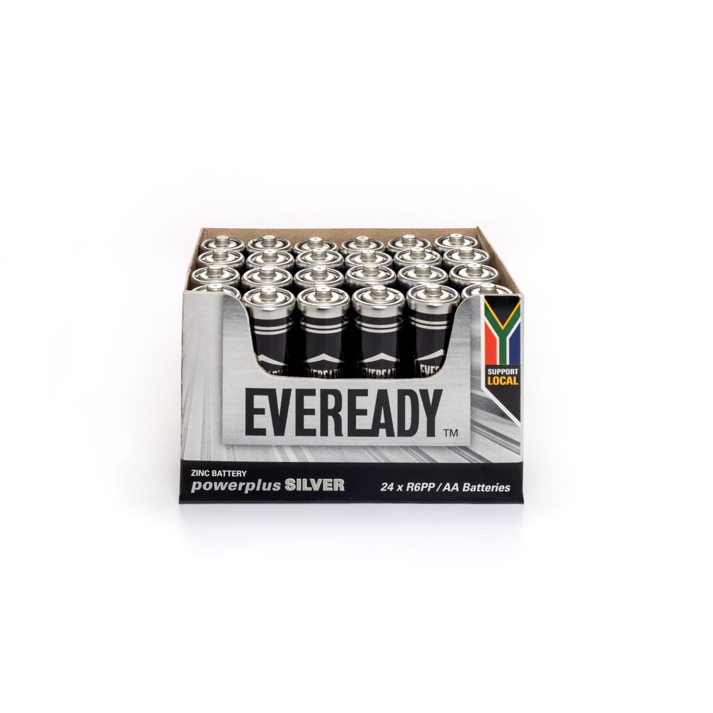 EVEREADY BATTERY POWERPLUS SILVER ZINC AA TRAY