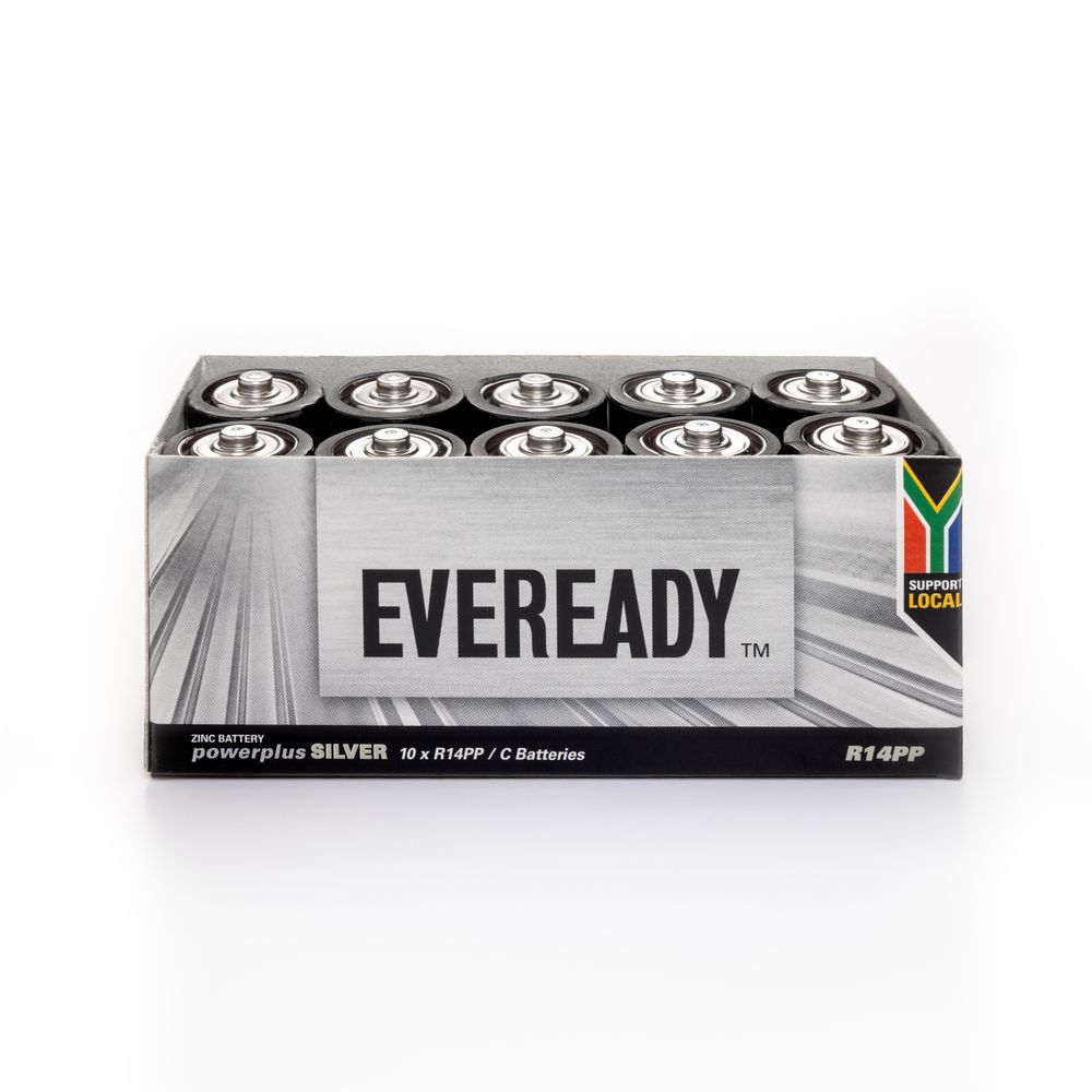 EVEREADY BATTERY POWERPLUS SILVER ZINC C TRAY