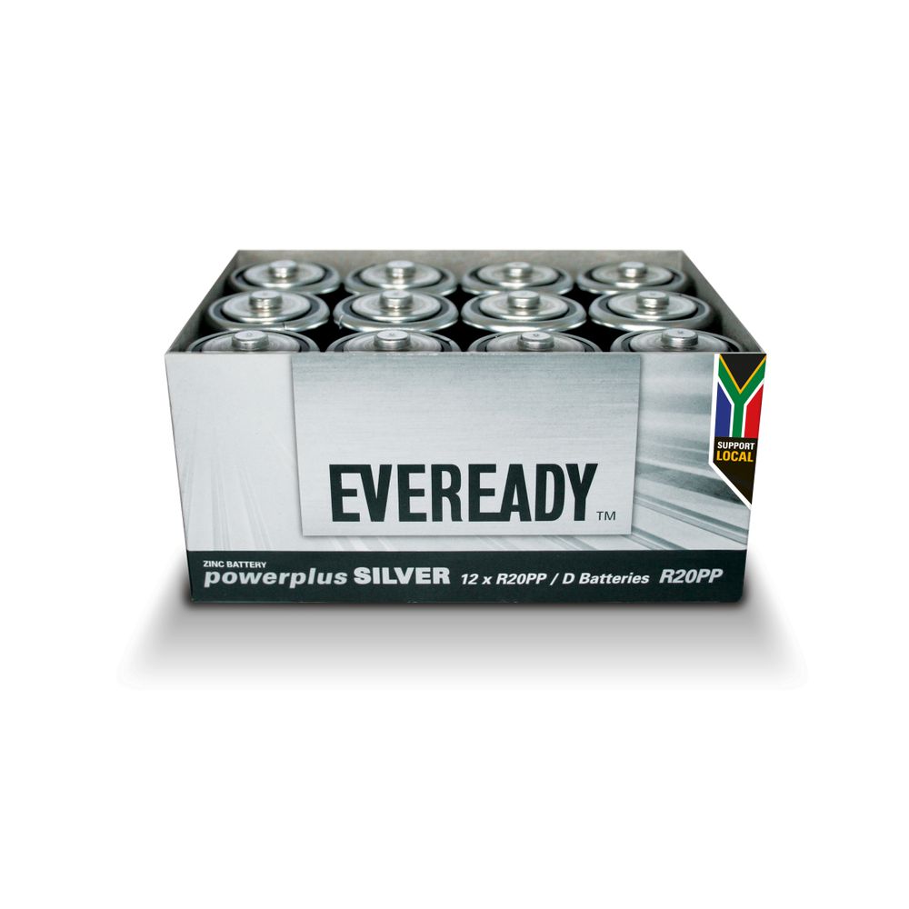 EVEREADY BATTERY POWERPLUS SILVER ZINC D TRAY