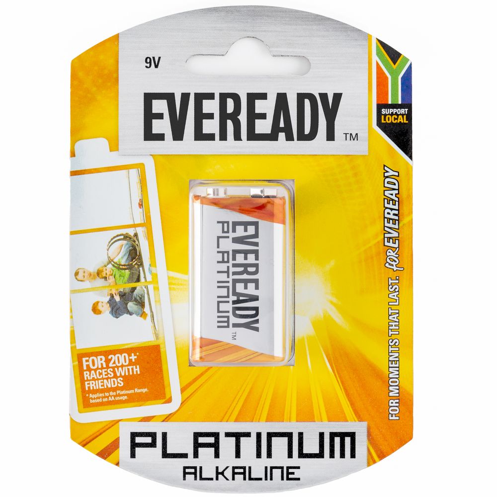 EVEREADY BATTERY PLATINUM ALKALINE 9V 1 PACK