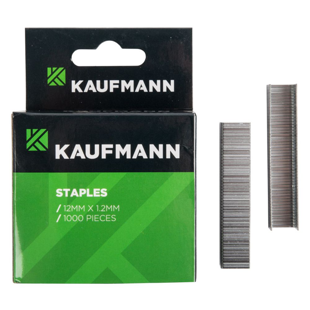Kaufmann H/duty Staples 12mmx1000 P/pack