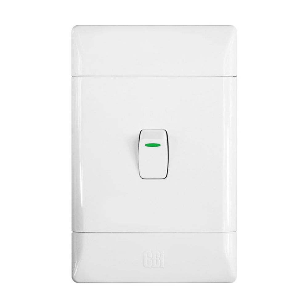 CBI Light Switch 1l1w 2x4 White