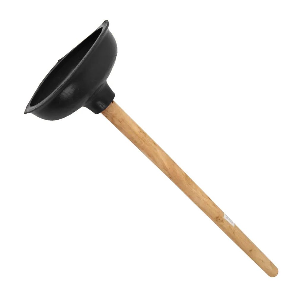 FORCE CUP PLUNGER 150MM WOODEN HANDLE