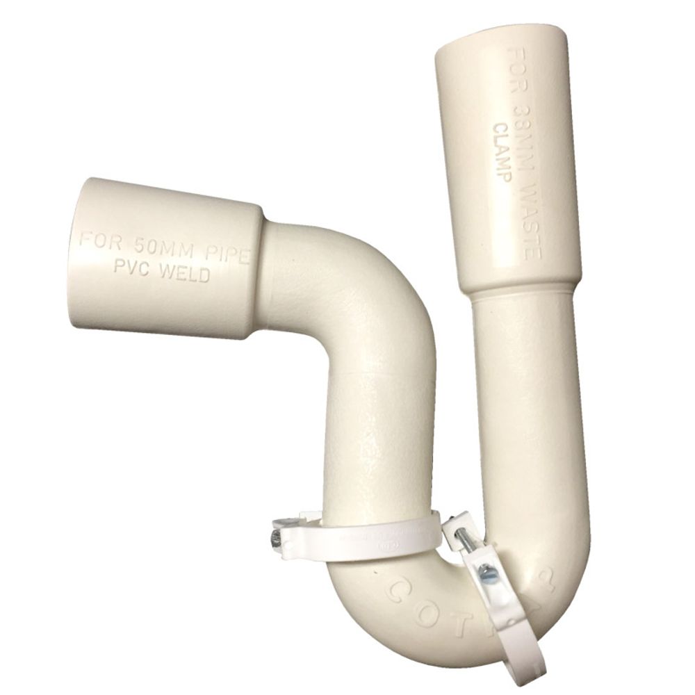 Trap White P 40x40mm (50mm Pvc Out)