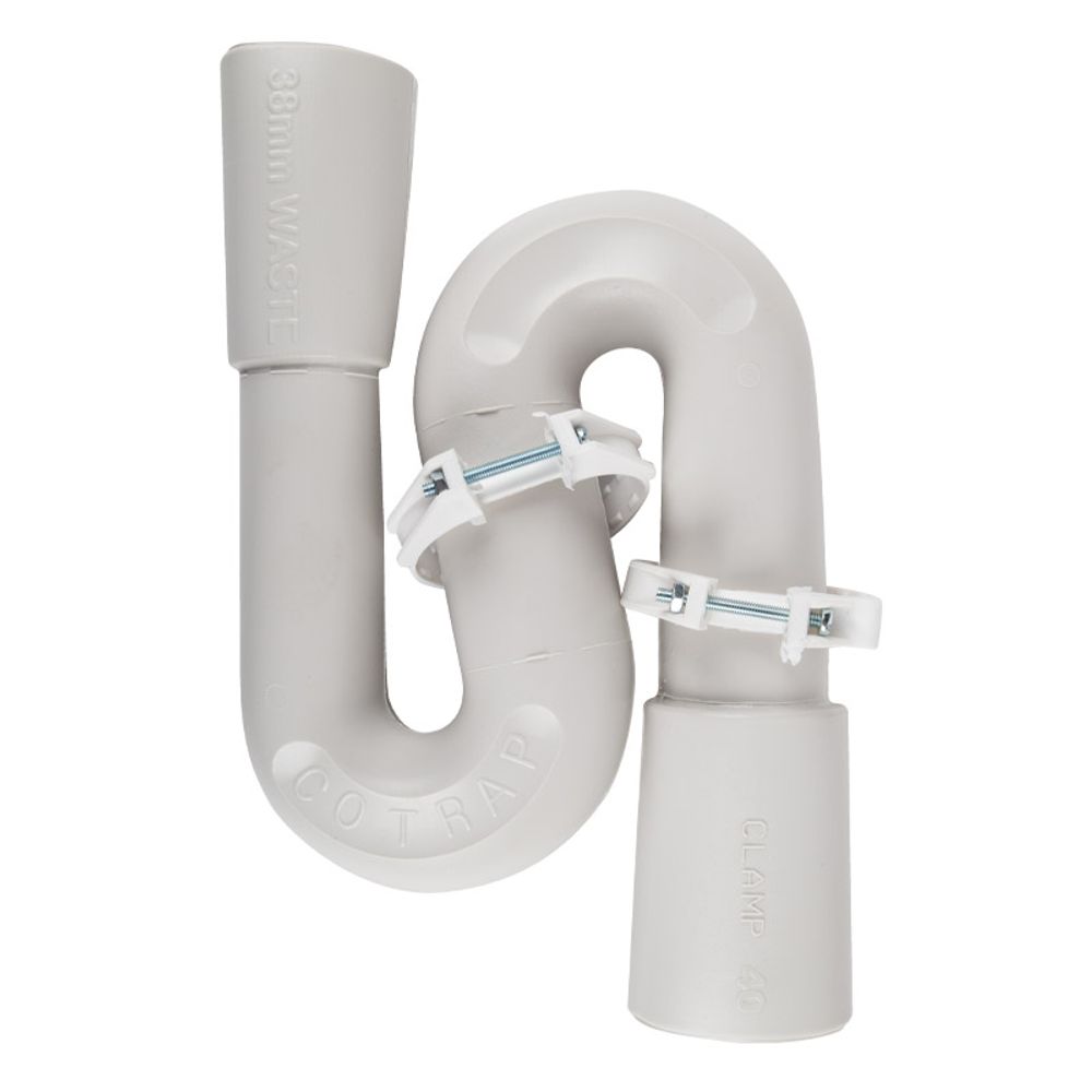 Trap White S 40x40mm (50mm Pvc Out)