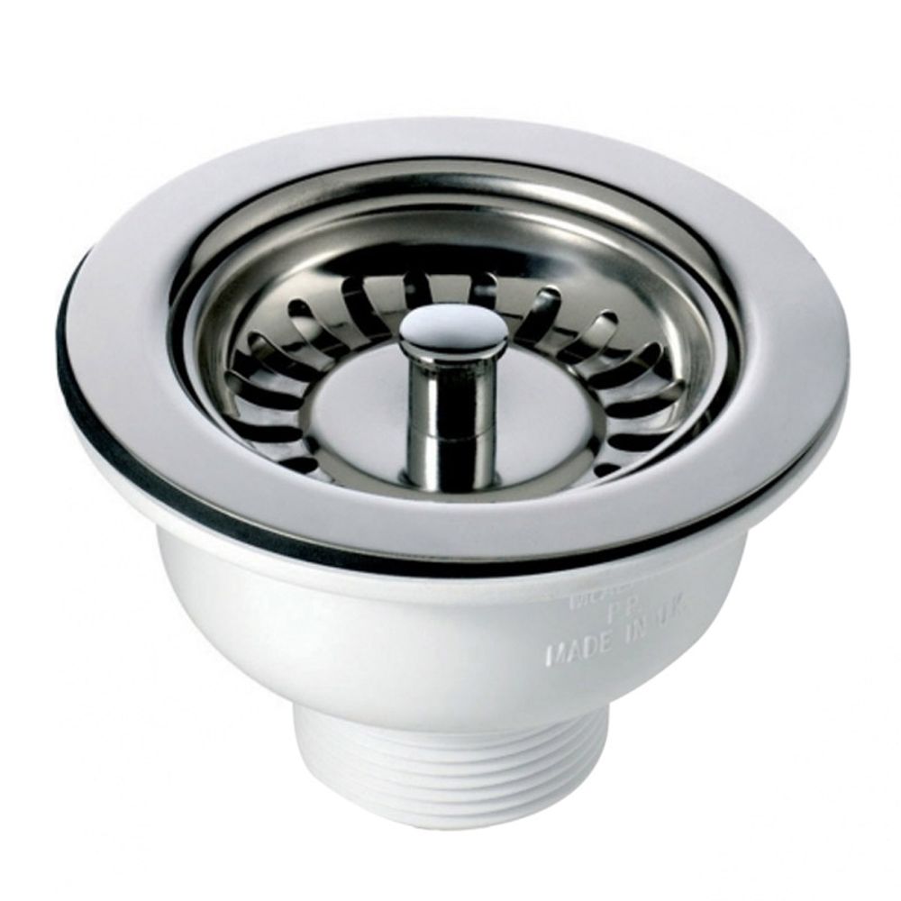 WASTE SINK LRG STRAINER & PLUG 90MM