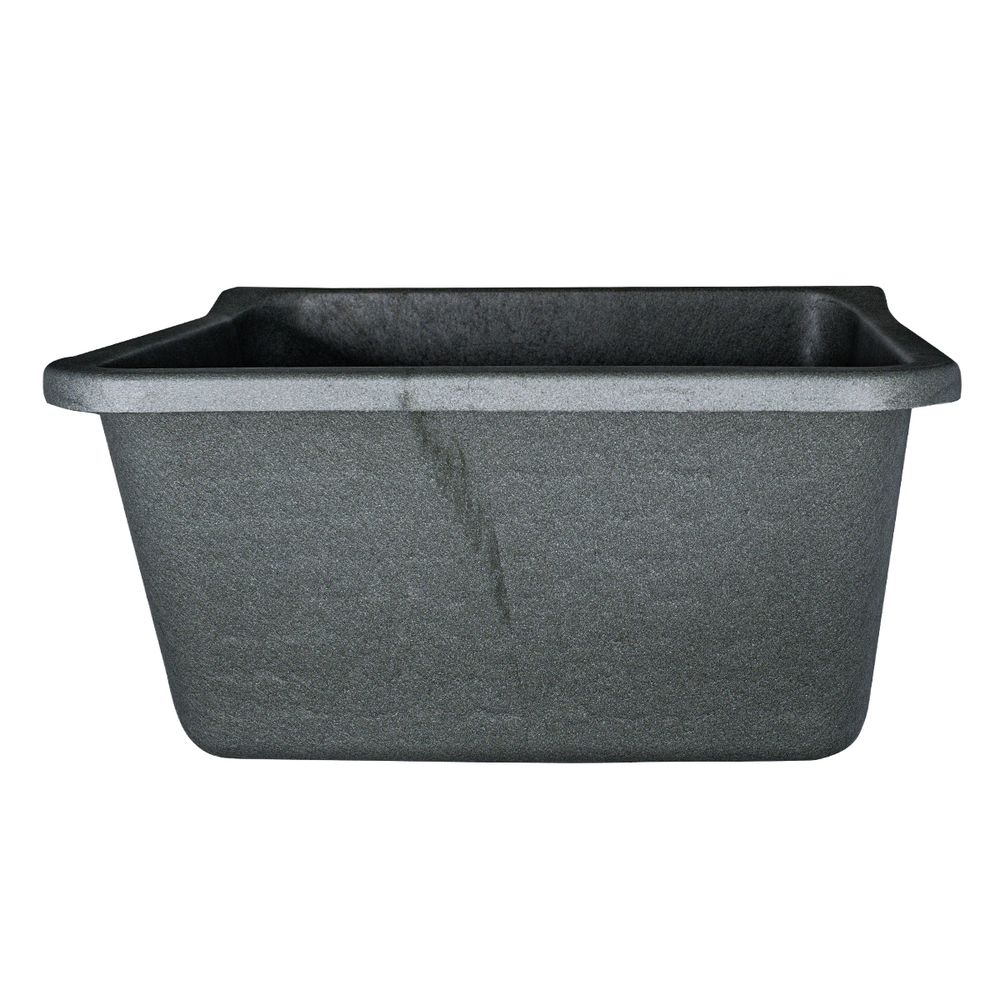 WASH TROUGH SINGLE BOWL PVC MARBLE INCL BRACKET